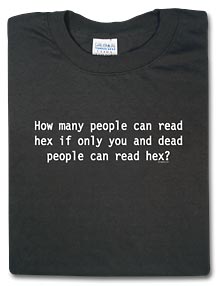 T-shirt hexadcimal